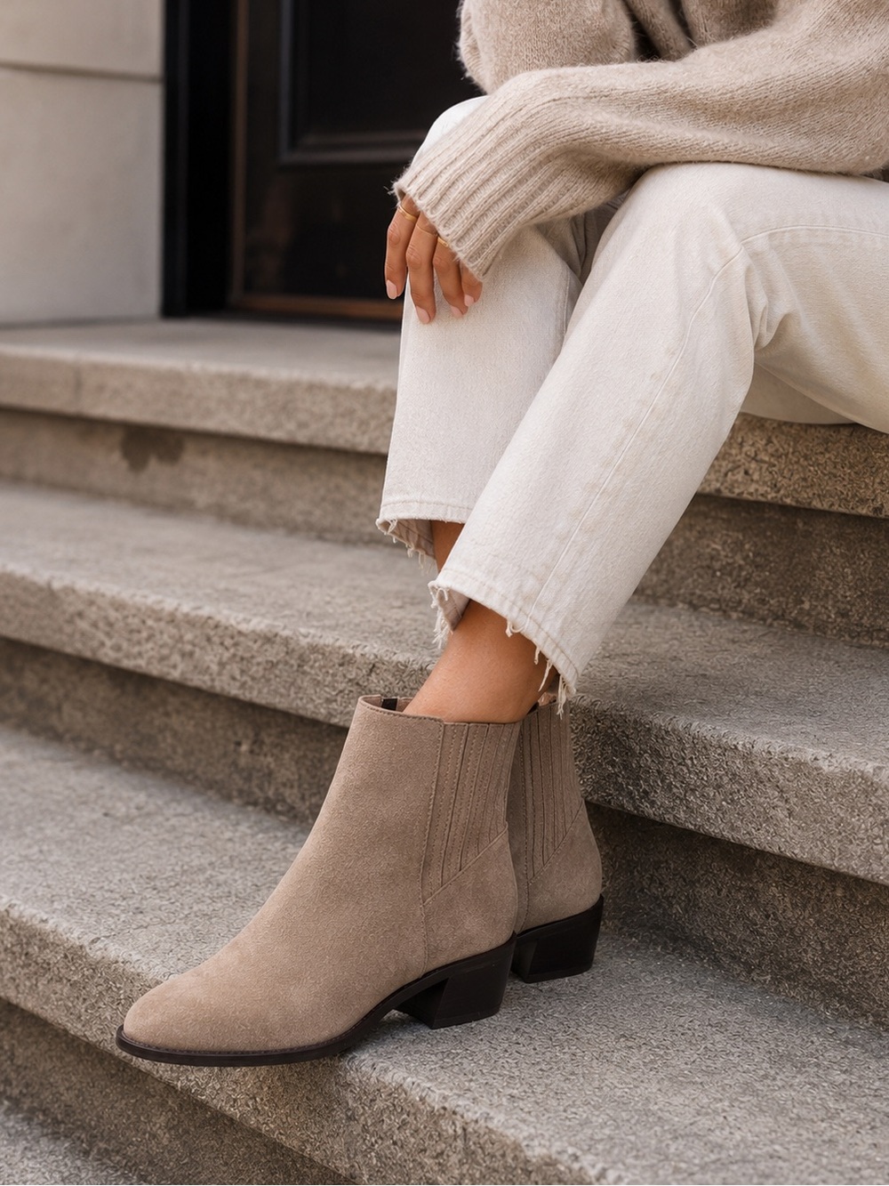Dolce Vita Waterproof Suede Boots Linny H20 Tan‎ Brown Size - 8